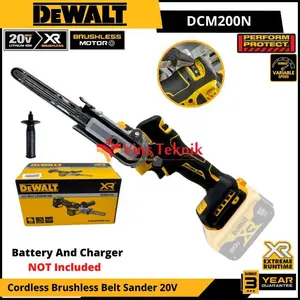 DEWALT DCM200N Mesin Amplas Sabuk Baterai Cordless Brushless Belt Sander 20V DCM200