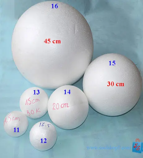 Quả Cầu Xốp - Banh Xốp Tròn Đường Kính 15cm - 1 Quả 1