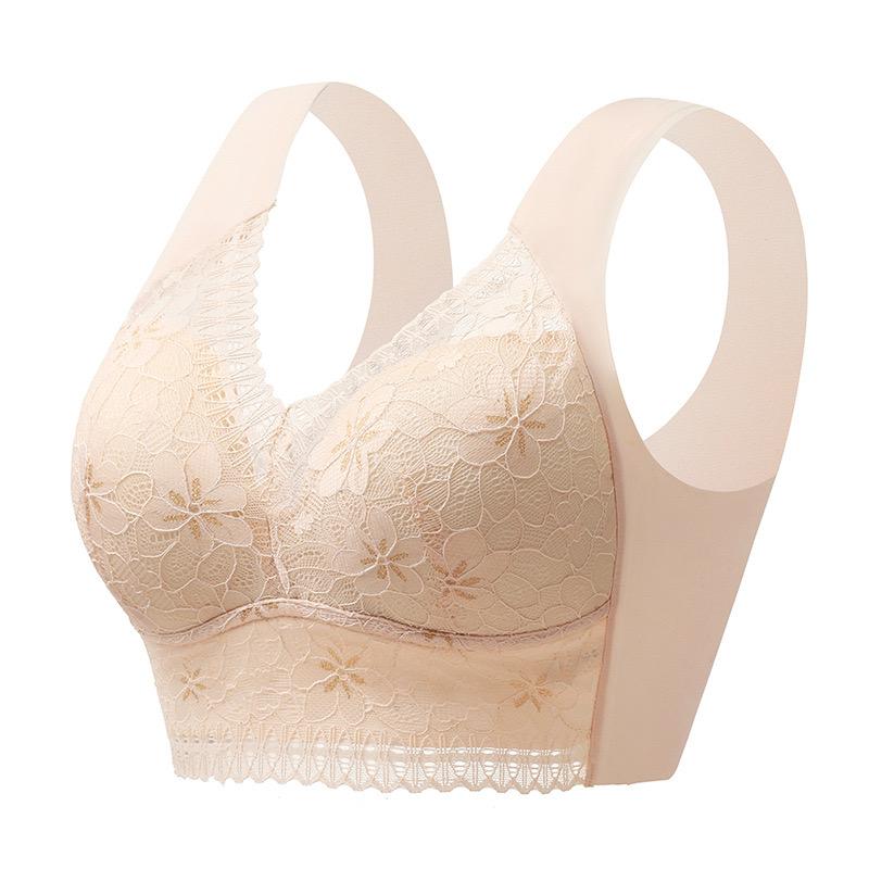 Large Size Lace Beautiful Back Push-up Bra, Adjustable Big Breasts, Small Beauty Vest, Support Side Breasts Women's Underwear 6