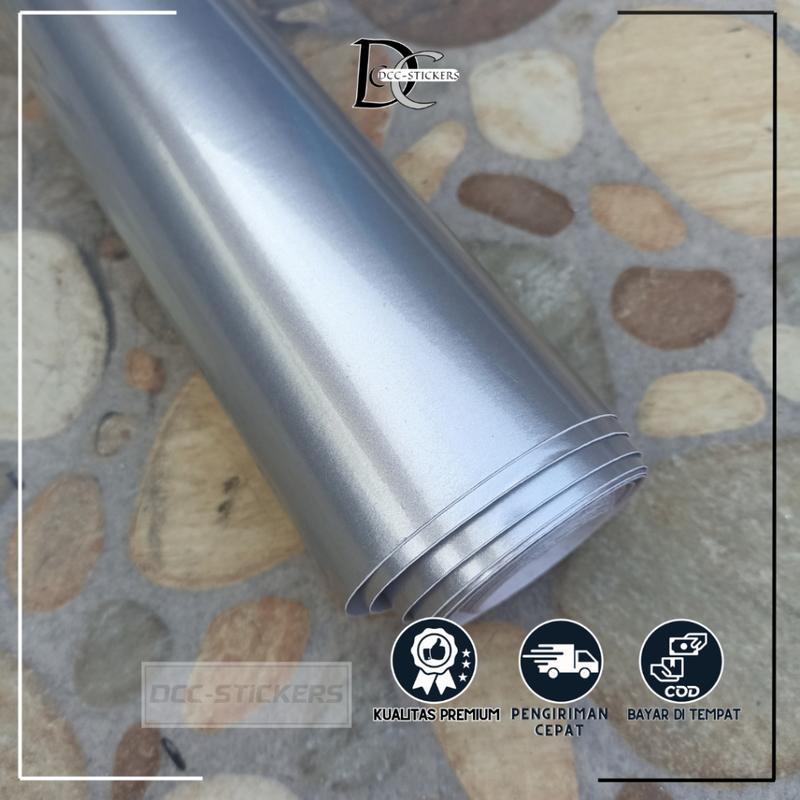 Stiker Skotlet Silver Metalik Candy Scotlite Perak Mettalic Premium Emblem Body Motor Vespa Stylish 1