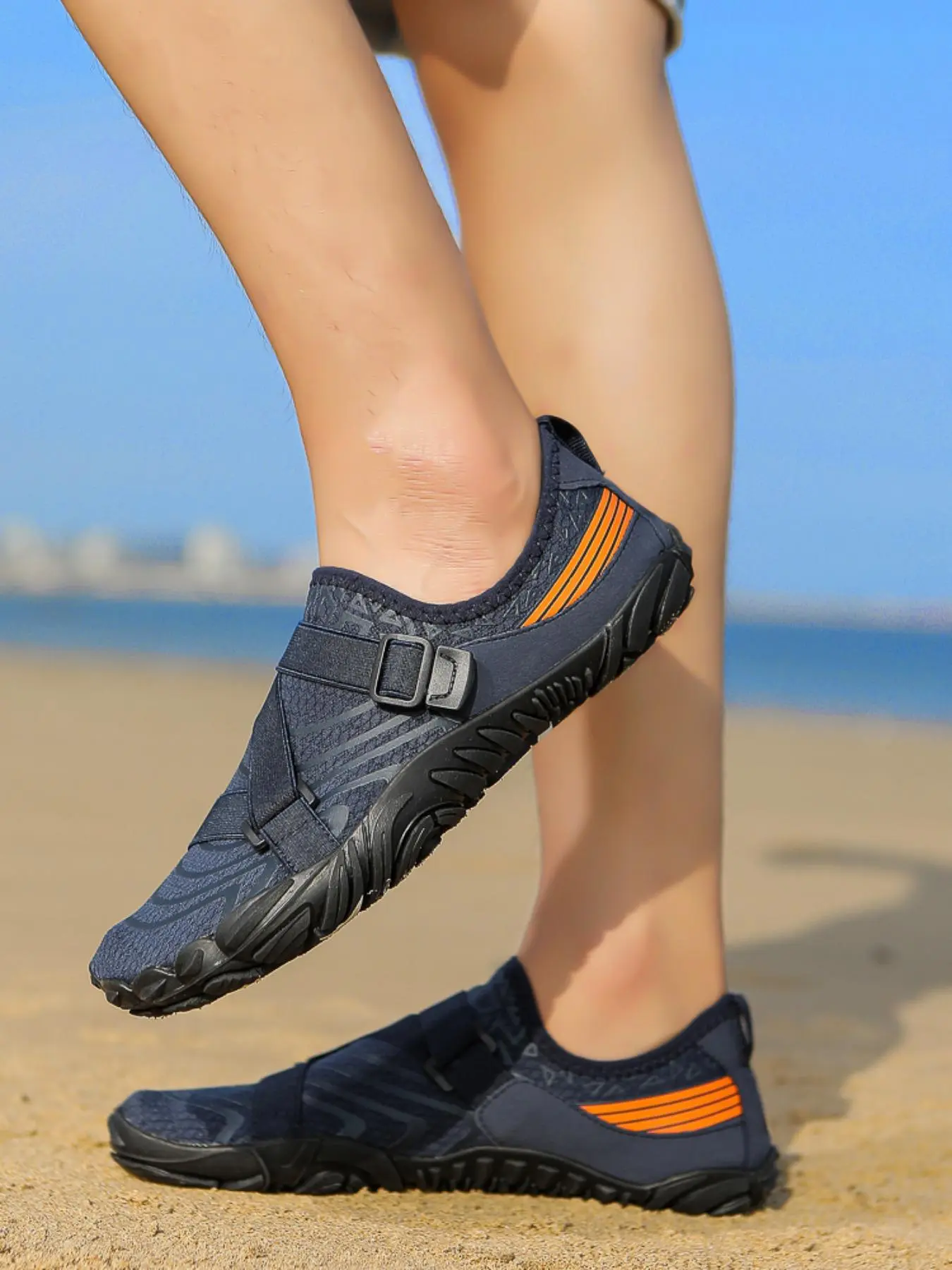 Men's Solid Color Slip On Water Shoes, Lightweight Breathable Quick Drying Beach Shoes, Comfortable Water Shoes for Outdoor Adventure