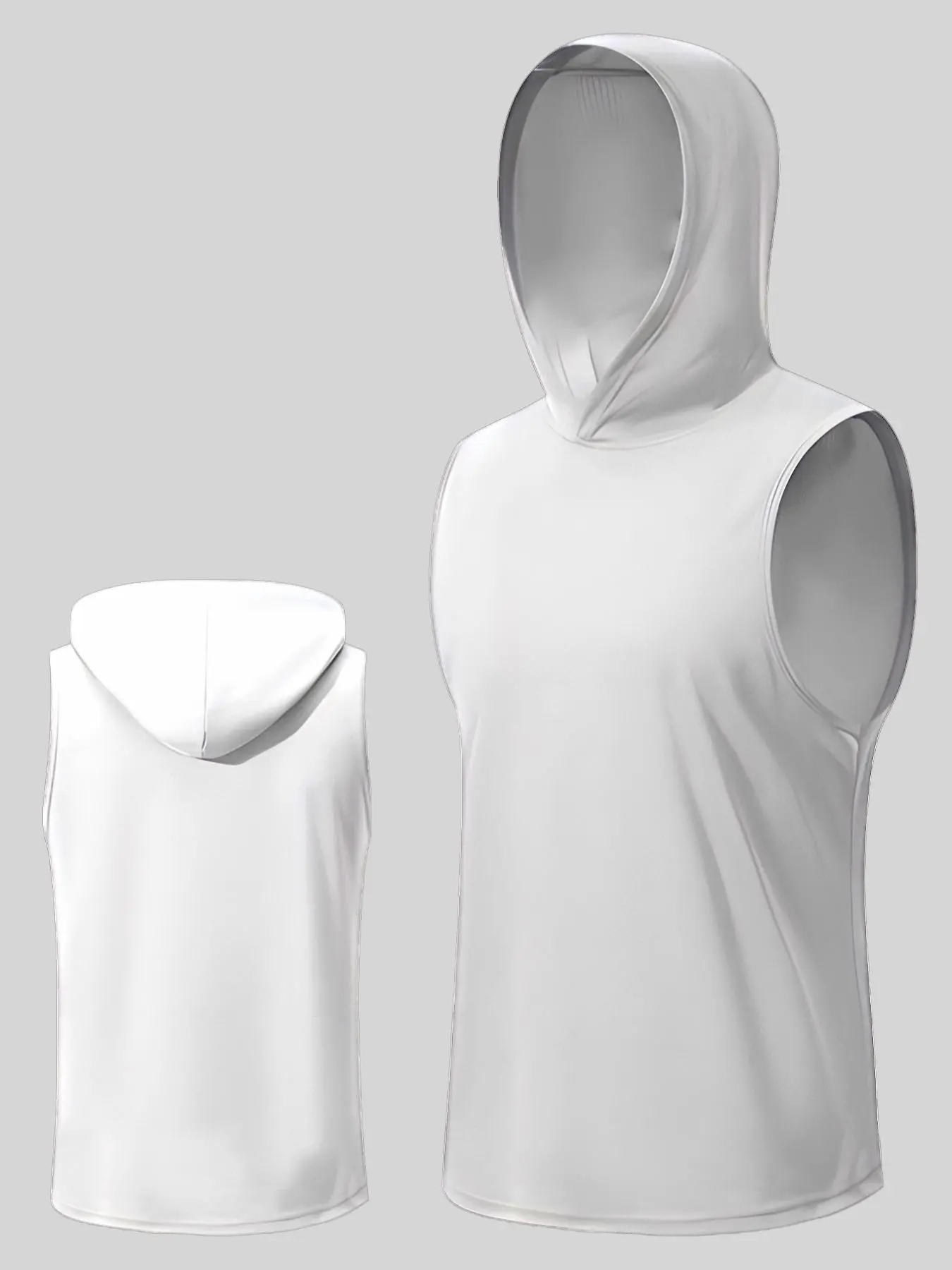 Men's New Arrival Solid Hooded Sports Vest, Running Vest, Regular Fit Breathable Casual Sporty Sleeveless Tank Top for Exercise Gym Workout Indoor Outdoor Running, Mens Sport & Outdoor Clothing for Summer