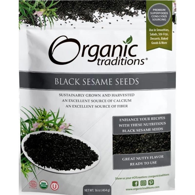 Mè đen hữu cơ (Organic Black Sesame Seeds) - Organic Traditions - 227g & 454g 0