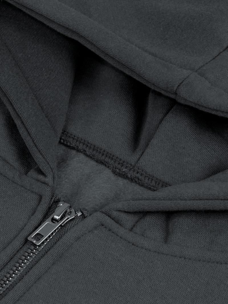 Product Introduction of Women's Solid Zip Up Drop Shoulder Hoodie, Casual Long Sleeve Hooded Sweatshirt for Fall & Winter, Women's Clothing for Daily Wear 10
