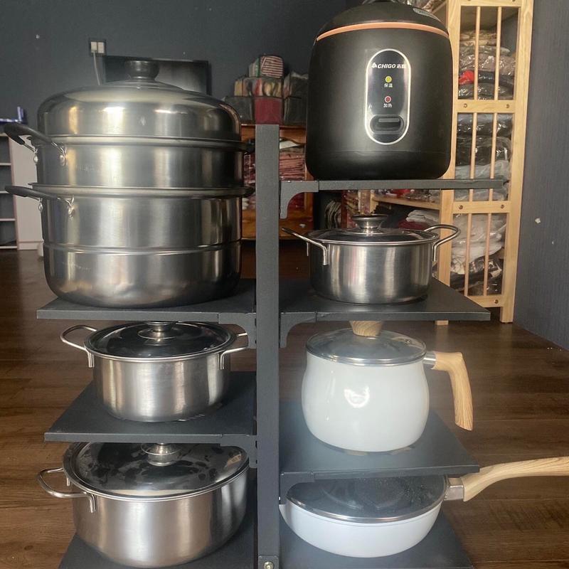 kệ xoong đôi 7 tầng nhà bếp tiện lợi Kitchen kệ  đựng nồi 4