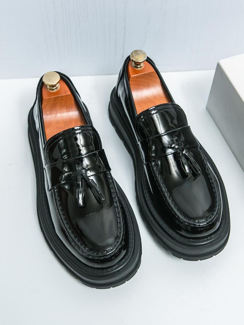 Product Introduction of Men's Business Style Solid Color  Dress Shoes, Fashionable Round Toe Shoes for Work Office, Casual Trendy Shoes for Daily Wear 5