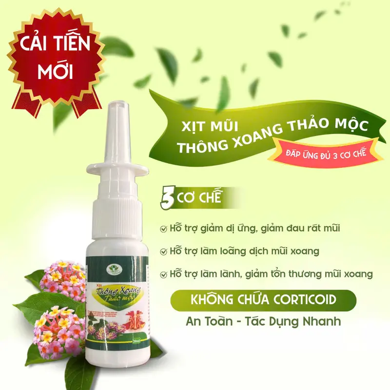 Xịt Mũi Thảo Dược 20ml Giúp - HỖ TRỢ VIÊM XOANG, VIÊM MŨI, VIÊM ĐƯỜNG HÔ HẤP 0