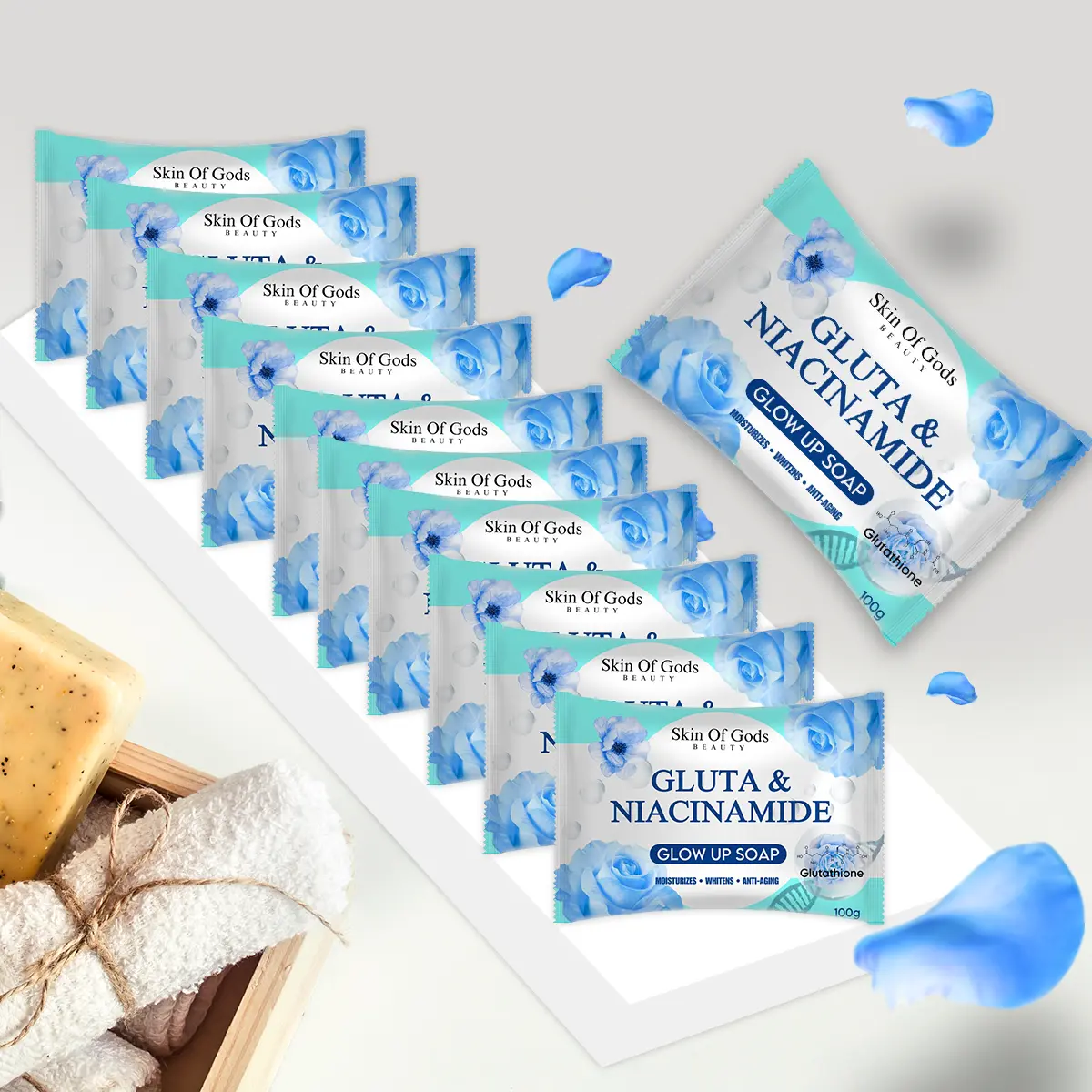 10 PCS GLUTA & NIACINAMIDE GLOW UP SOAP Body Wash Body Care Skincare