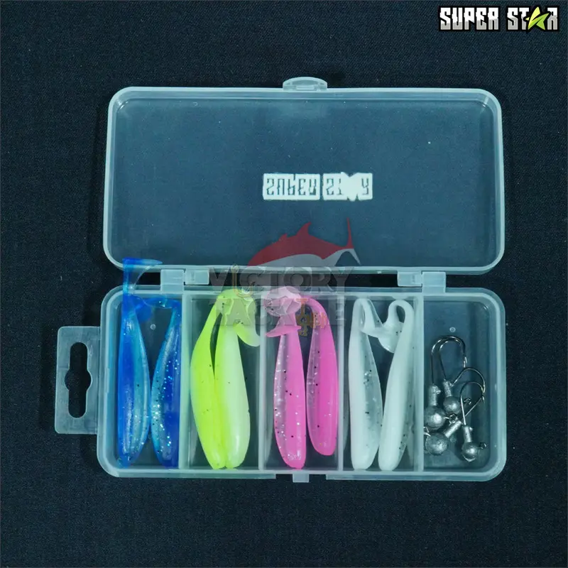 BOX Umpan Pancing SUPERSTAR SOFT LURE SET JIGHEAD 2