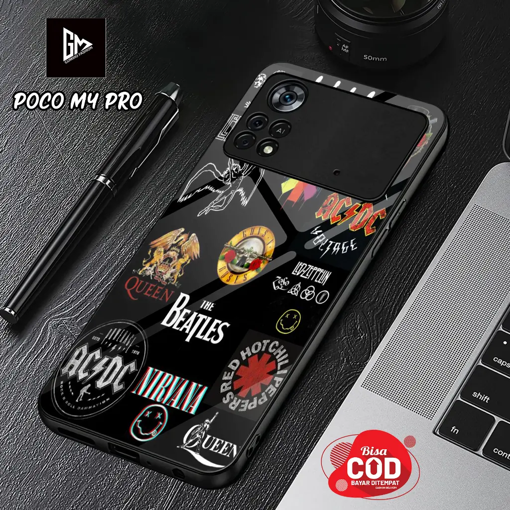 Case Kilau Glossy XIAOMI POCO M4 PRO terbaru Fashion Casing METAL - Pelindung Hp Hardcase Softcase Temrurah bisa COD