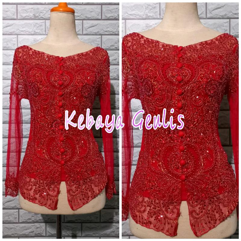 Atasan kebaya pesta kebaya abege kebaya wisuda modern full payet model kerah sabrina free longtorso 8