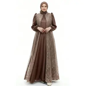 Gamis Kondangan l Celline Volume 2 l Seragaman l Full Silk Premium l Kombinasi Brukat Gliter l Terbaru Tahun ini l Dress Viral l COD l Realpict Harga murah