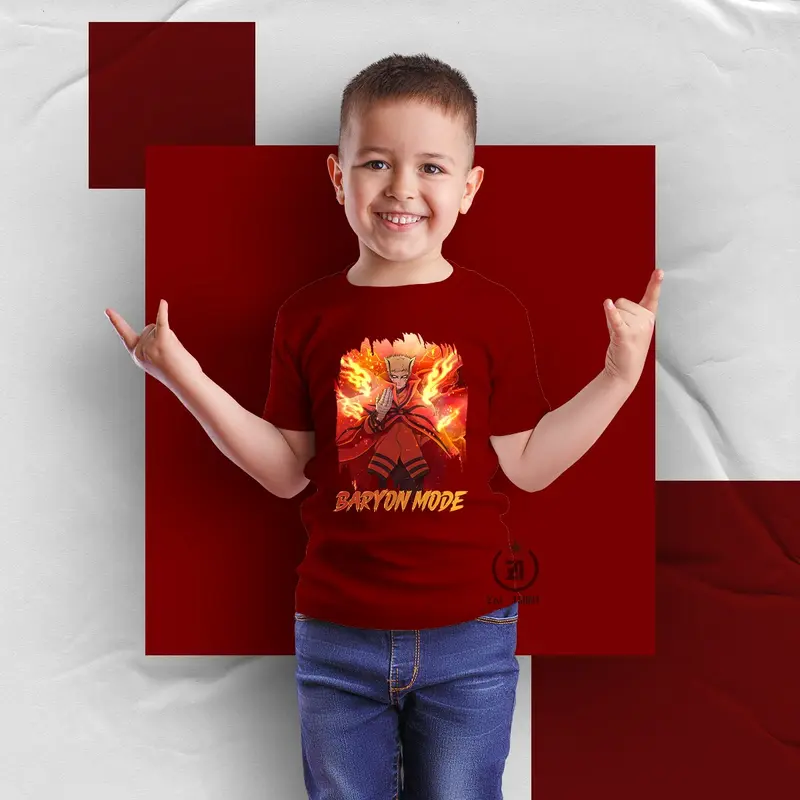 Baju anak laki laki ANIME NARUTO terbaru usia 4 5 6 7 8 9 10 11 tahun lucu Fashion 3