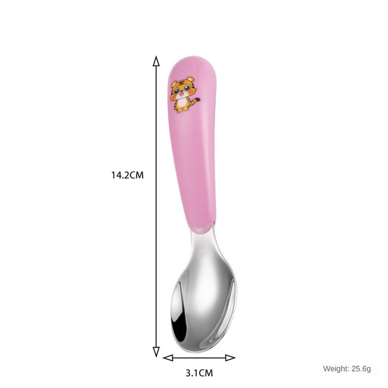 Product Introduction of Bộ Đồ Ăn Hoạt Hình Cho Trẻ Em, 3 Cái, Bao Gồm Nĩa Và Thìa, Được Làm Bằng Thép Không Gỉ 304, Thích Hợp Cho Bé Bú Và Bổ Sung Thực Phẩm, Thìa Tập Luyện Cho Trẻ Sơ Sinh 31