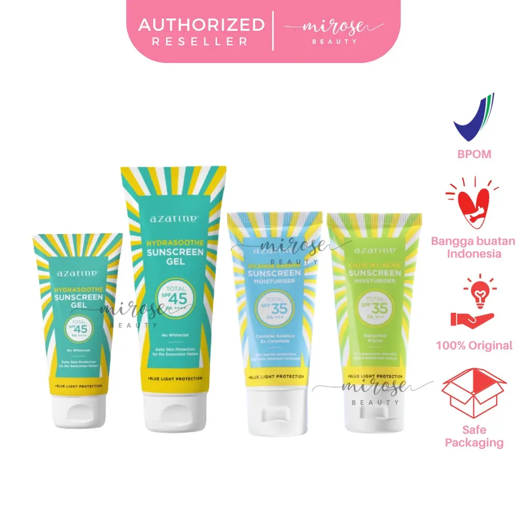 Azarine Hydrasoothe Sunscreen Gel SPF 45 PA++++ 50ml