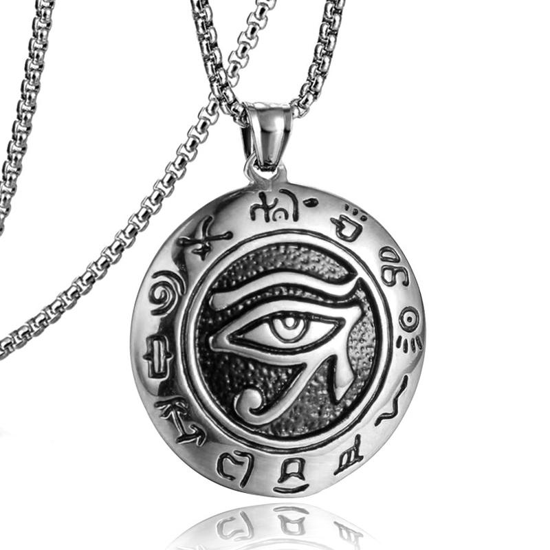Product Introduction of Mặt Dây Chuyền Mắt Horus Bằng Thép Không Gỉ, Thiết Kế Sáng Tạo Mới, Phong Cách punk Độc Đáo, Dành Cho Nam Giới, Làm Bằng Thép Titan, Trang Sức Mặt Dây Chuyền 0
