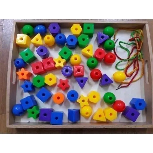 Đồ chơi xâu dây hình học (túi không kèm khay)
