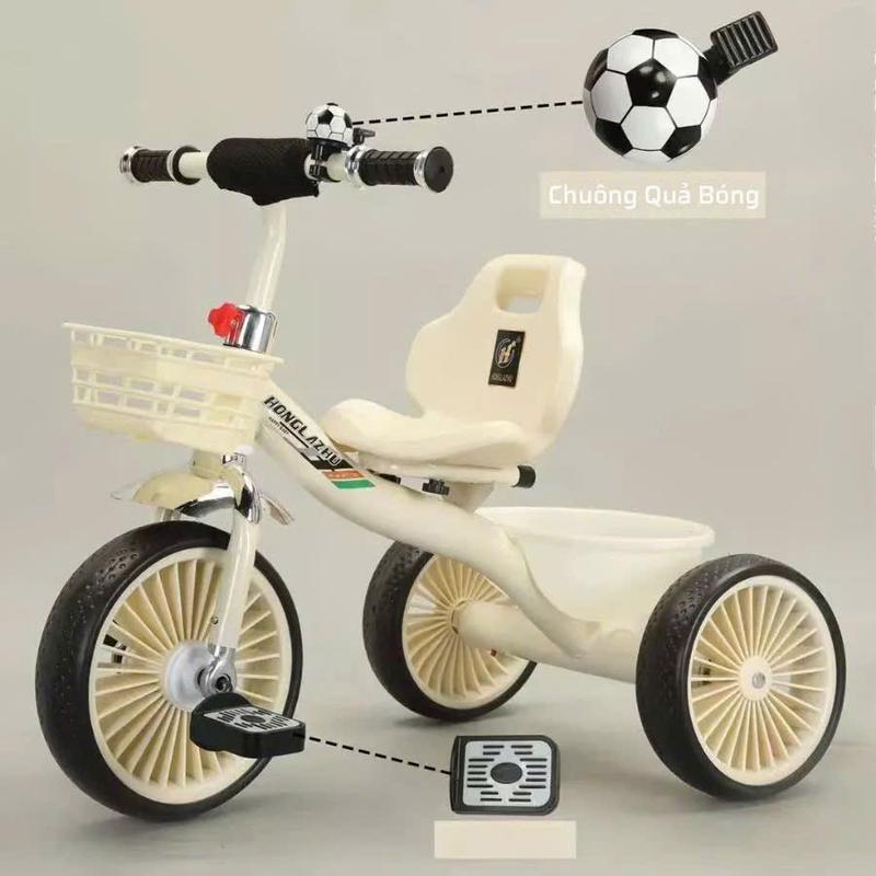 Xe đạp 3 bánh cho bé từ 2 tuổi mã 1999 có kèm chuông, giỏ đồ cho bé_Hulk.Kids