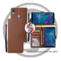 UOGNADGD Custodia in pelle Compatibile con Asus Zenfone Max Pro M1 ZB602KL Flip wallet cover con chiusura magnetica, supporto integrato e portacarte protezione antiurto (Nero