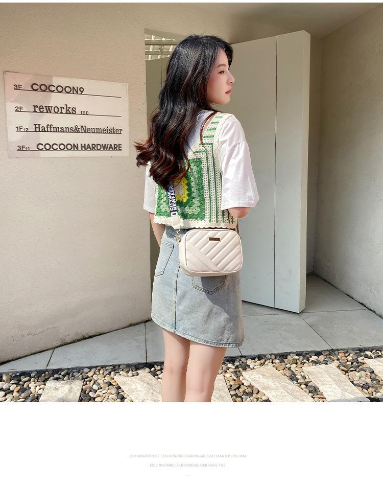 Product Introduction of Bag Women's Bag 2024 New Small Square Bag Women's Shoulder Bag Fashion Crossbody Bag Small Bag Coin Purse 22