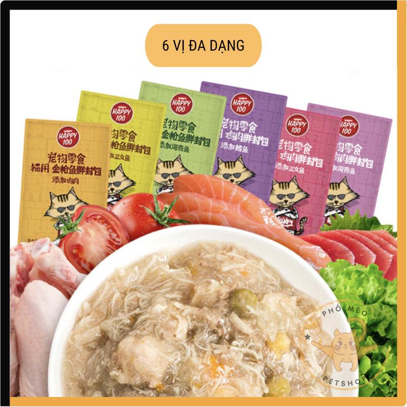 Đồ ăn gói 70g dành cho mèo 6 vị 1