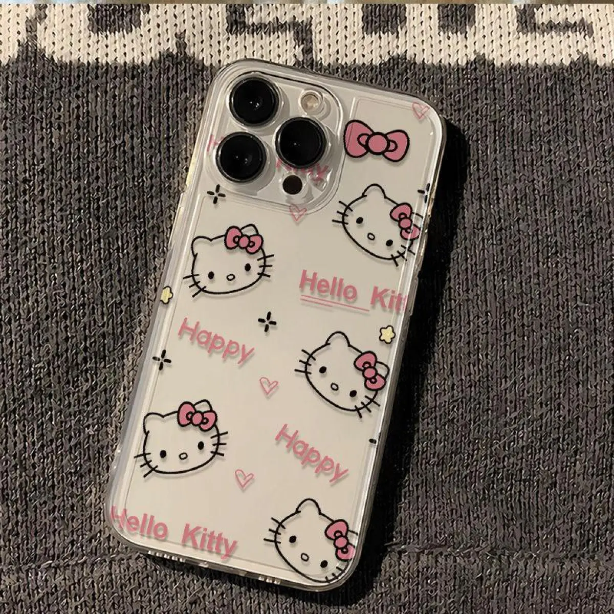 Ốp Điện Thoại TPU Hello Kitty, Thiết Kế Dễ Thương, Trong Suốt Và Mềm Mại, Tương Thích Với Iphone11-16 Và IPhone 12 13 14 15 16PROMAX, Ốp Cá Nhân Hóa Chính Hãng, Ốp Bảo Vệ Chống Rơi