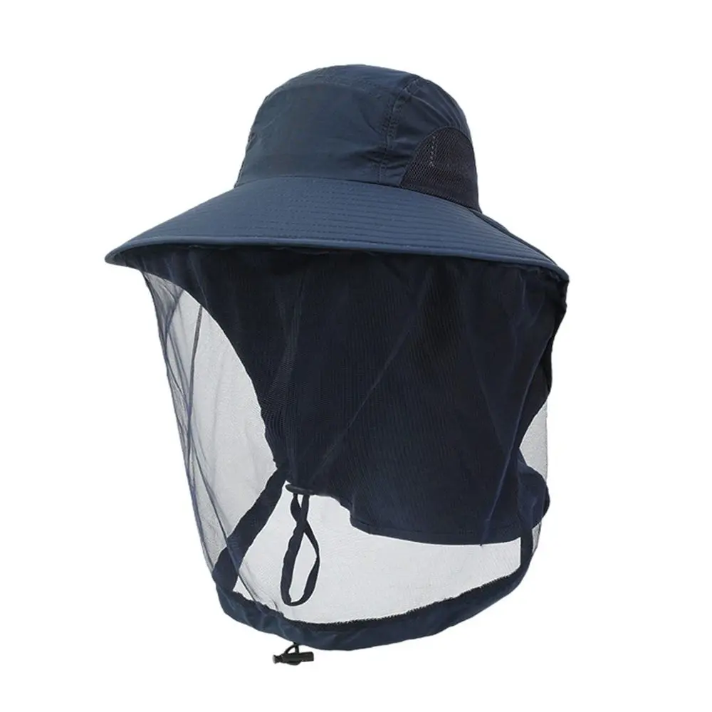 Fashion Face Neck Protection Mosquito Hat Outdoor Sunscreen Foldable Bucket Hat Casual Insect Bee Protection Insect Proof Cap Jungle Farm
