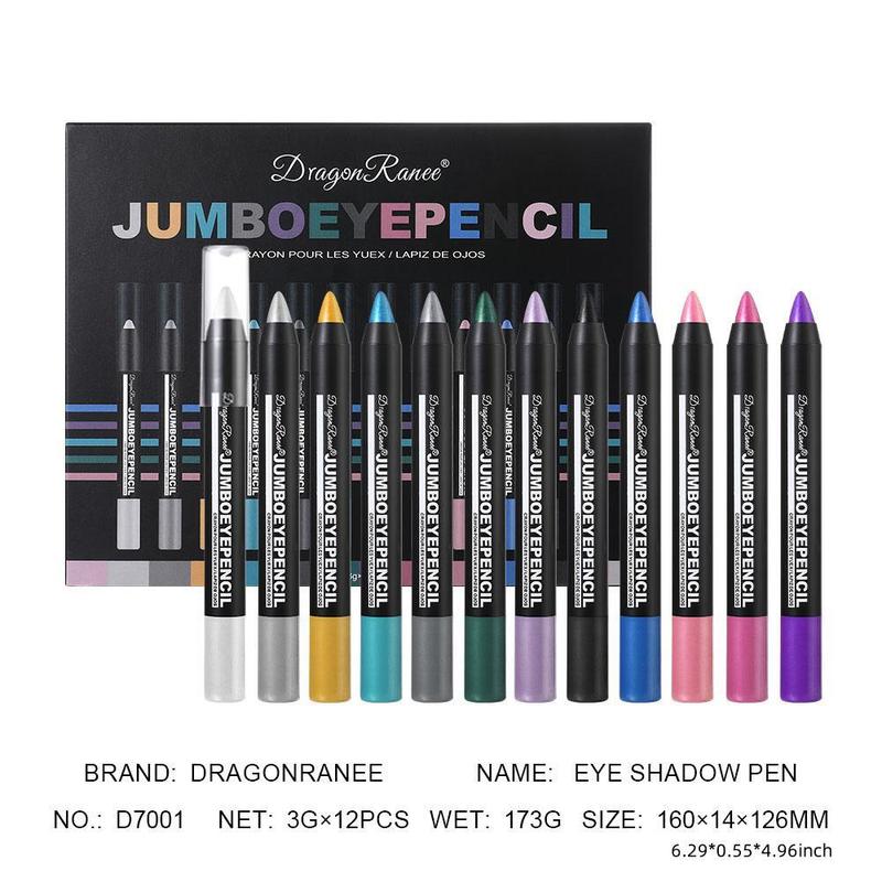 Long Lasting Eyeshadow Pen (12pcs/set), High Pigmented Eye Shadow Pen, Easy Coloring Eye Makeup Pen, Colorful Eye Makeup Products for All Styles and Occasions 2