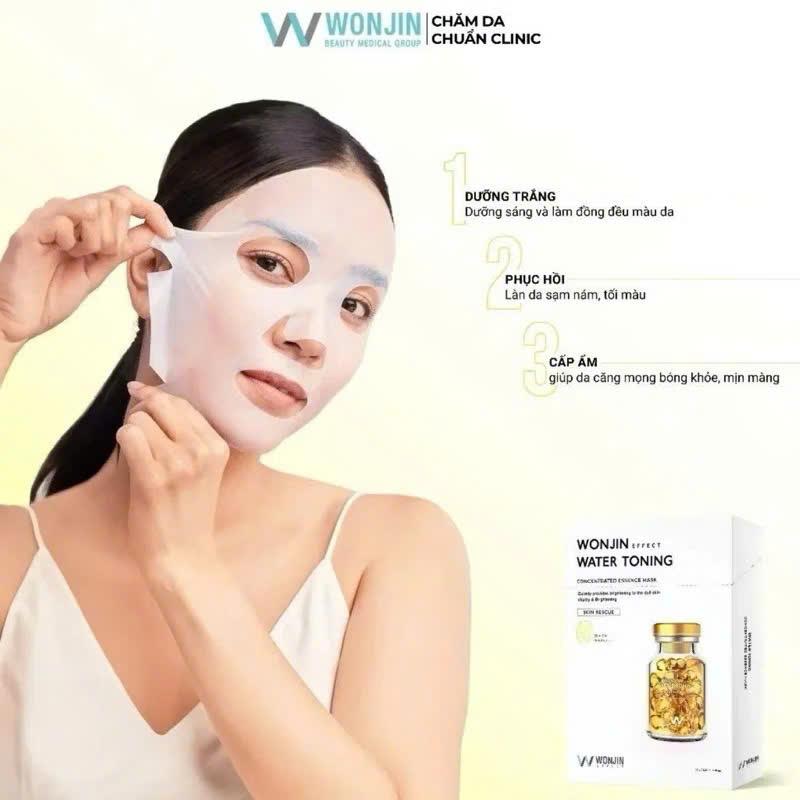 [ tặng kèm sửa rửa mặt] Mask Wonjin dưỡng trằng sáng da, cấp ẩm 1