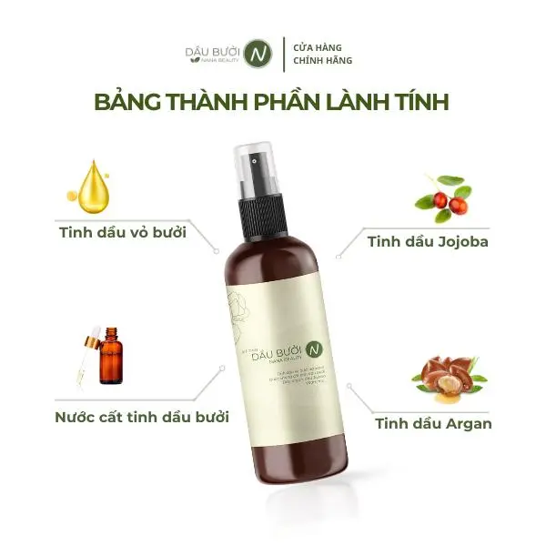 X5NBT120 - Combo 5 Chai Xịt Tinh Dầu Vỏ Bưởi Da Xanh Nana Beauty 120ml hỗ trợ giảm rụng, hỗ trợ mọc tóc, nhanh dài Chăm Sóc Tóc 4