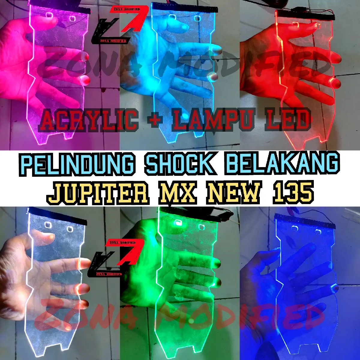 COVER MIKA ACRYLIC AKRILIK PELINDUNG SHOCK BELAKANG JUPITER MX NEW 135