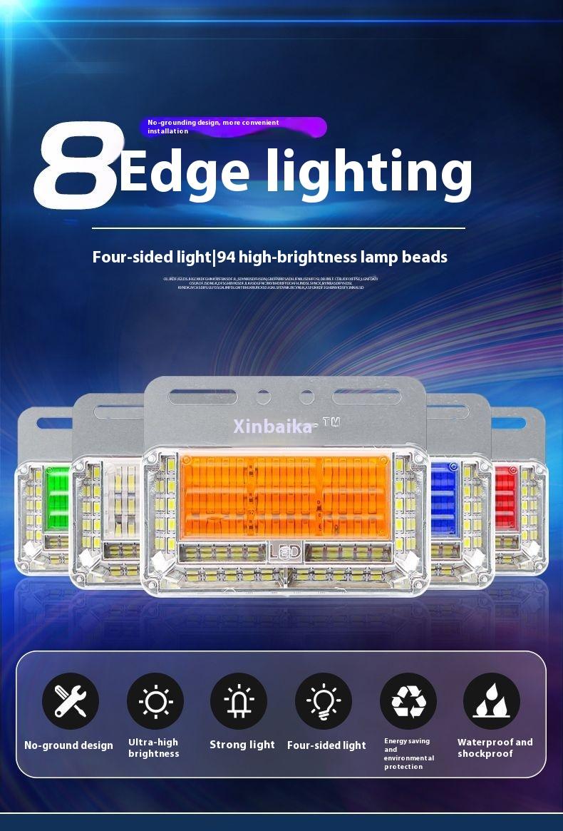 Product Introduction of New super bright 24v truck side light waterproof led trailer strong ground light multi-functional width lamp turn light 0