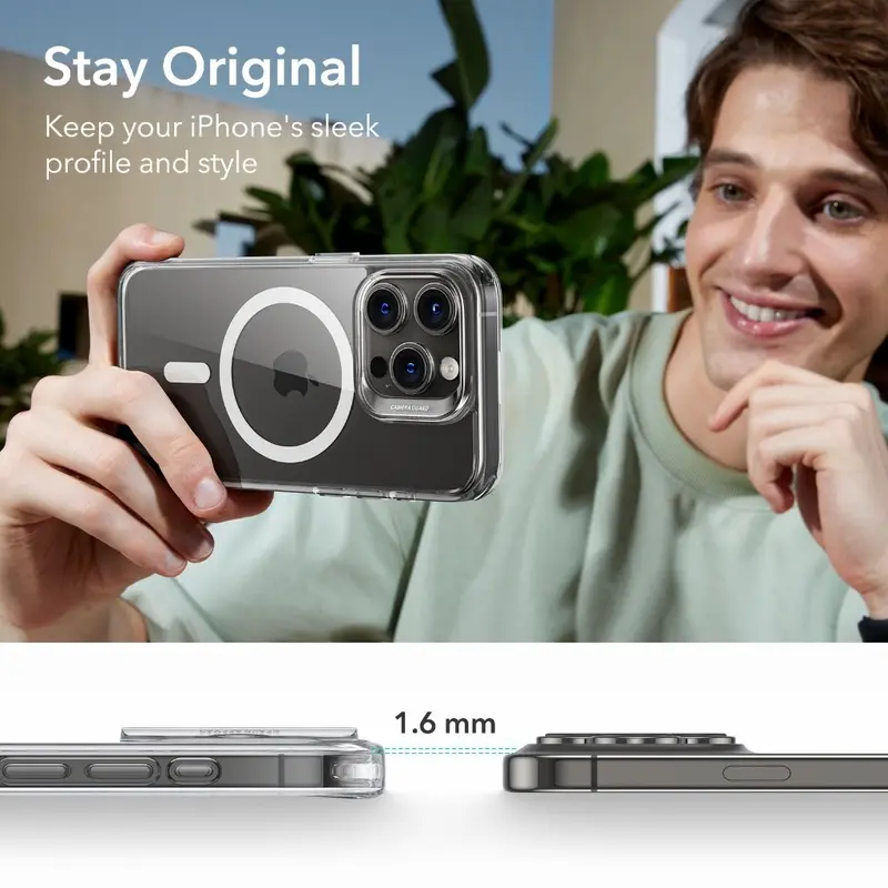 ESR Ốp lưng Magnetic Classic Hybrid màu trong dành cho iPhone 15 Pro Max - Có bảo hành 6