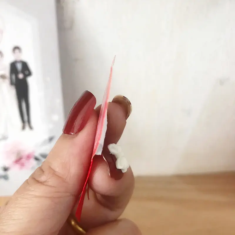 Bọc trái tim nơ dán cho khách đến dự đám cưới - mẫu 01 3