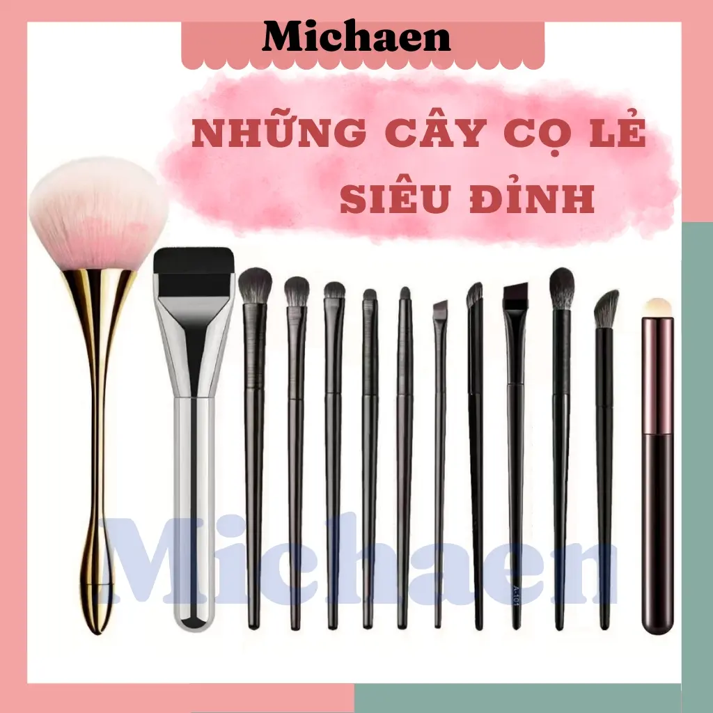 Cọ trang điểm mắt Cọ kẻ eyeliner, lông mày Cọ khối  nét siêu mảnh cho trang điểm chuyên nghiệp