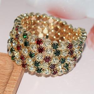 Gelang Berlian Buatan, Barang Kemas Mewah, Borong, Fesyen, Gaya Eropah dan Amerika, Personaliti, Reka Bentuk Berlebihan, Elegan, Untuk Wanita, Barang Kemas Bergaya