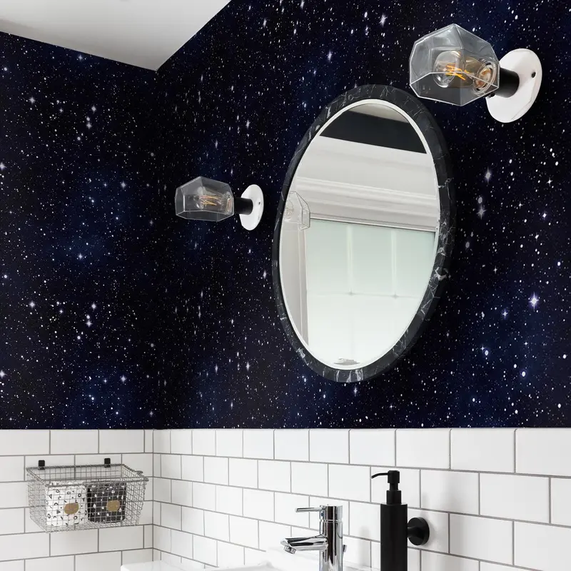Starry Sky Pattern Wallpaper, 1 Count Self Adhesive Removable Waterproof Wallpaper, Decorative Wall Sticker for Home Living Room Bedroom 2