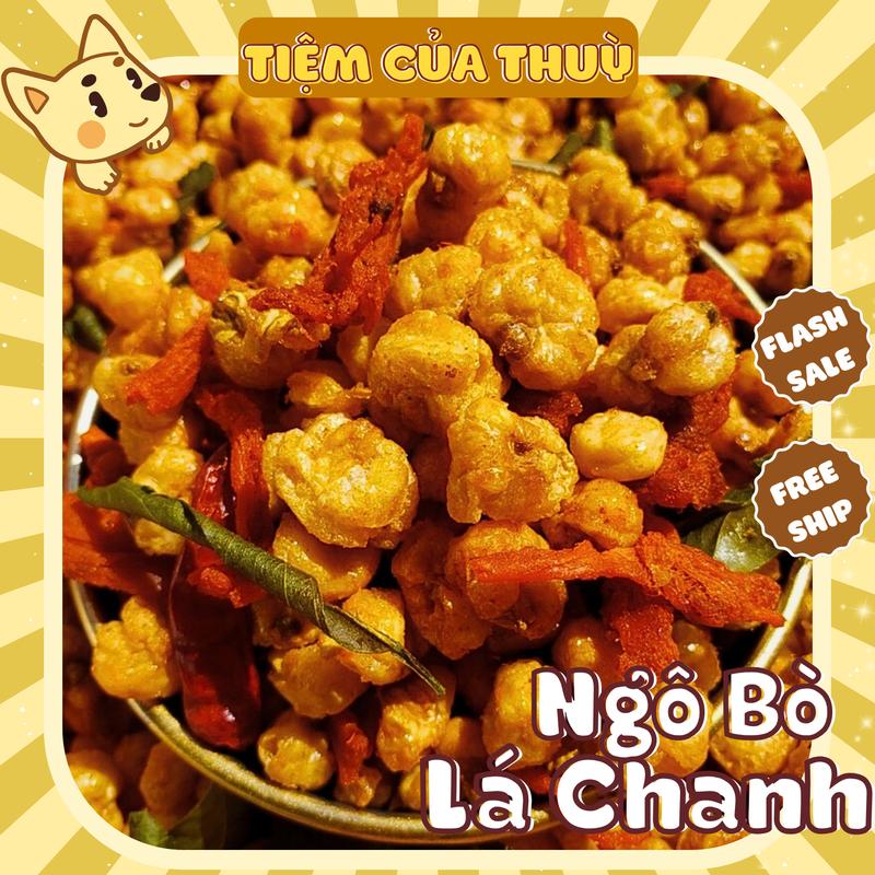 500G Ngô Cay Khô Bò Lá Chanh Snack Bắp Sấy Khô Bò Thịt Bò Khô Bắp Chiên Giòn đồ ăn vặt ăn vặt ngon hot