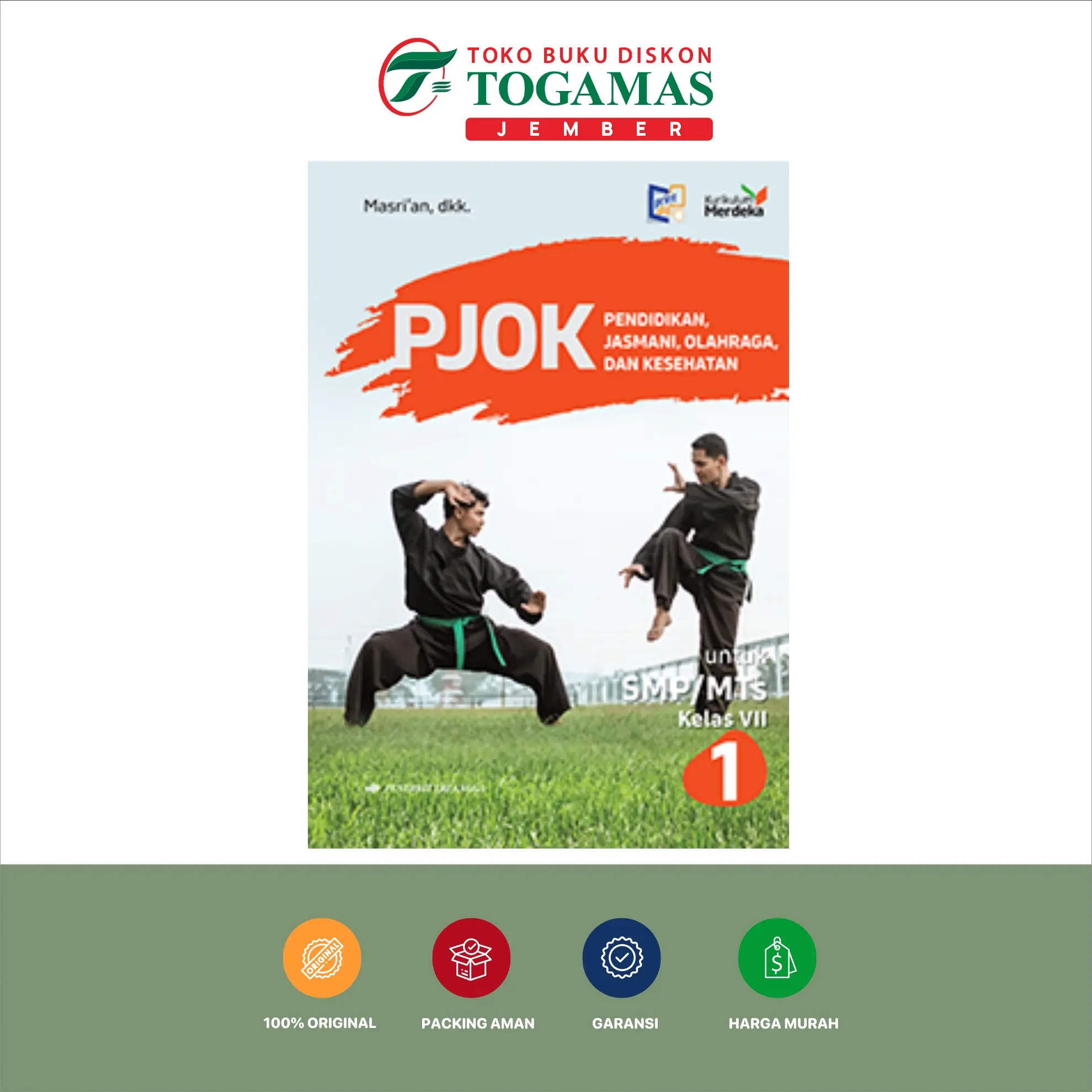 Buku Pelajaran PJOK (Pendidikan Jasmani, Olahraga, dan Kesehatan) SMP/MI Kelas 7 Kurikulum Merdeka Print Digital