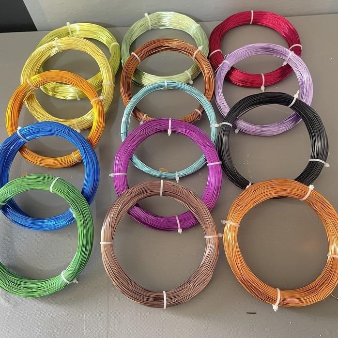 Dây nhôm mạ màu 0,8mm siêu bền làm cây bonsai trang trí