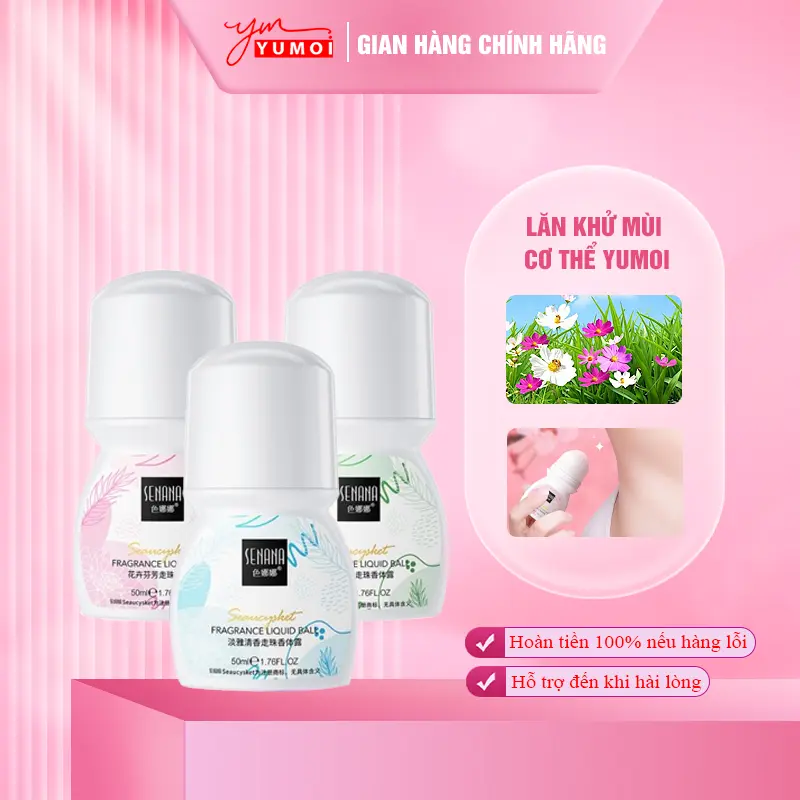 Lăn khử mùi cơ thể hương hoa Yumoi hỗ trợ cải thiện mồ hôi hương thơm tươi mát