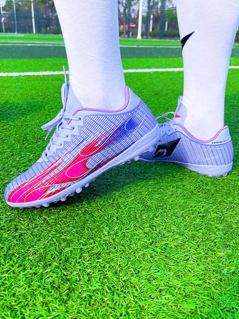 Product Introduction of Men's Colorblock Lace Up Soccer Shoes, Breathable Comfortable Football Shoes, Professional Football Cleats for Outdoor Training & Competition 5