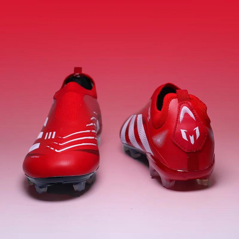 Mens Soccer Shoes Turf Soccer Cleats for Kids With-out Lace Sneakers TF/FG Training Football Boots Chuteira Campo 3