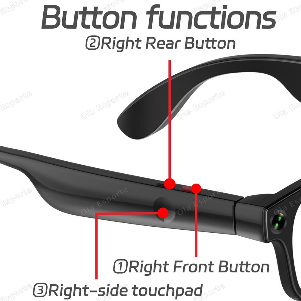 New AI Smart Glasses Chat GPT 500W Camera Bluetooth Call 300Mah Battery Voice Assistant Control Smart Sunglasses For Android IOS - Image 5