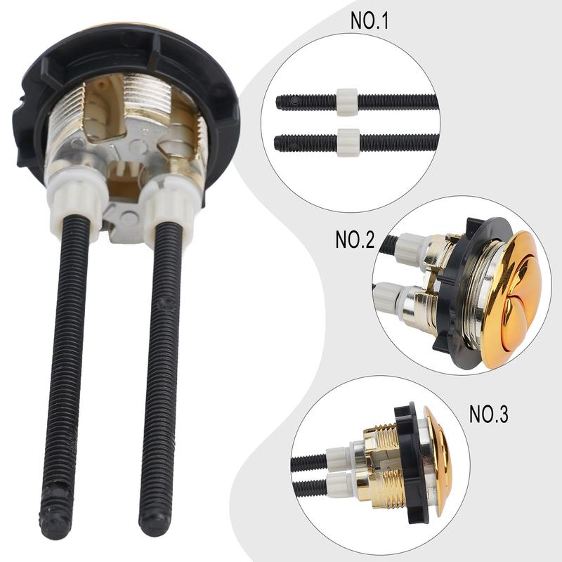 38mm Gold Toilet Push Button for Mechanical Top Flush Valve Dual Flush 1