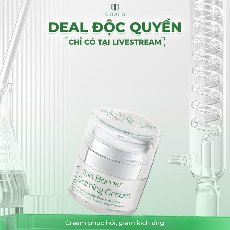 XUÂN TRƯỜNG x BIBALA DEAL ĐỘC QUYỀN Kem dưỡng phục hồi giảm kích ứng BIBALA SKIN BARRIER CALMING CREAM 20G BIBALA