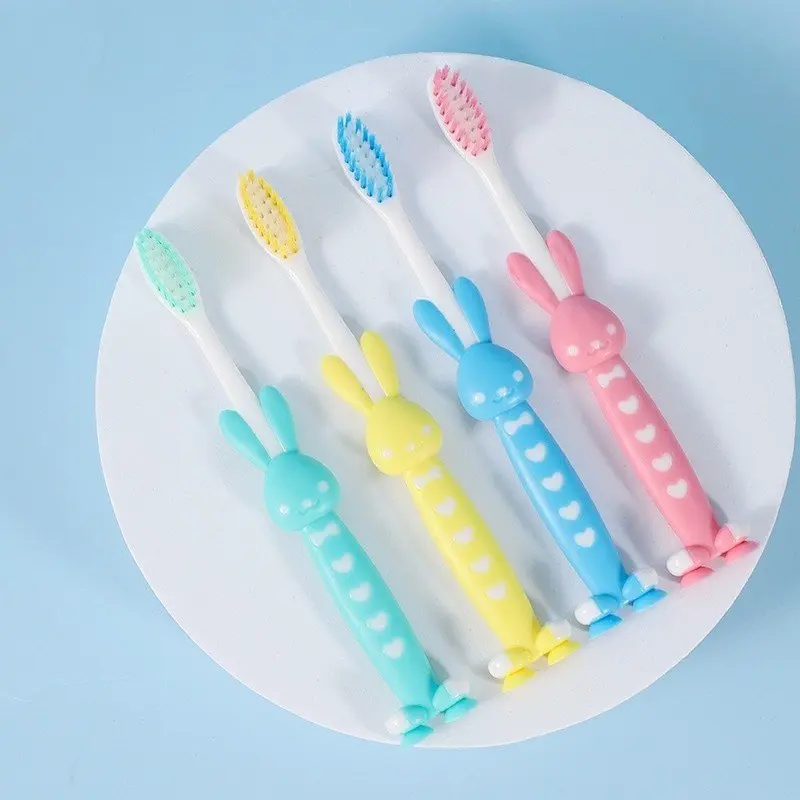 Set 4 Bàn chải đánh răng trẻ em lông mềm, siêu mịn chăm sóc răng miệng cho bé từ 1-10 tuổi, giúp bé vệ sinh răng miệng sạch sẽ 5