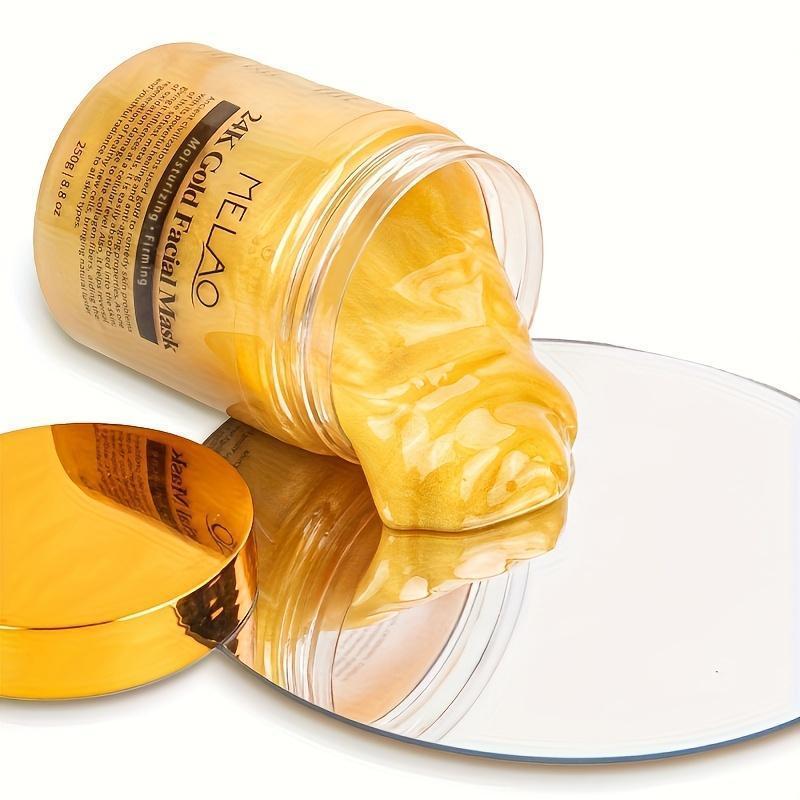 Mặt Nạ Vàng, 24k, Mặt Nạ Lột Vàng, Trẻ Hóa Da, Mặt Nạ Collagen, Cho Làn Da Hoàn Hảo, Giảm Nếp Nhăn Và Nếp Nhăn, Làm Sạch Mụn Trứng Cá, Thu Nhỏ Lỗ Chân Lông, Dưỡng Ẩm Và Làm Săn Chắc Làn Da Của Bạn, 250g 6
