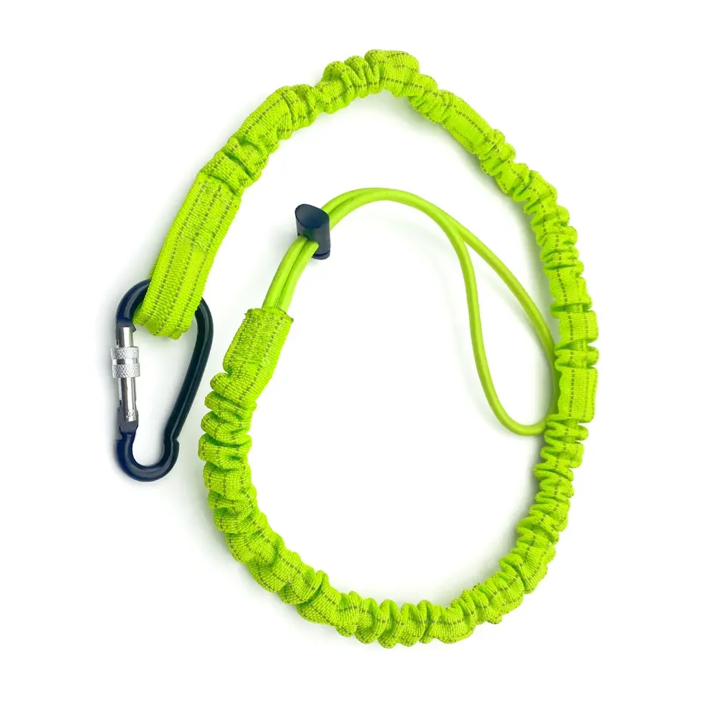 Safety Lanyard Scaffold Hat Lanyard with Carabiner Adjusted End with Carabiner for Scaffold Tool