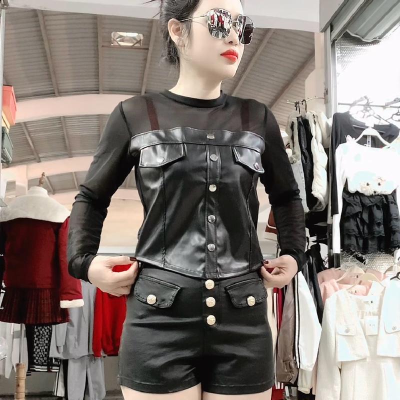 Sét đồ da gồm áo và quần hàng qc loại 1 0